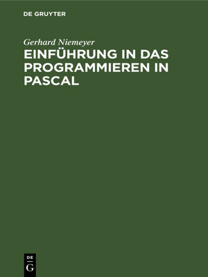 cover image of Einführung in das Programmieren in PASCAL
